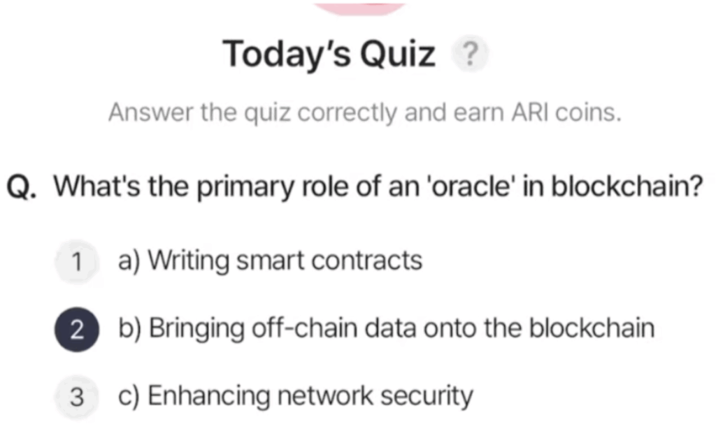 ARI Wallet Daily Quiz Answer 3 July 2025 (AriChain)